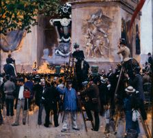 Funeral of Victor Hugo, Place de l'etoile (June 1, 1885), c1885. Creator: Jean Beraud