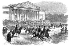 Funeral of Victor Noir: scene outside the Palace of the Corps Legislatif, 1870. Creator: Unknown