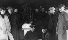 Funeral of V.M. Kruchina. Chapel, 1920. Creator: Unknown
