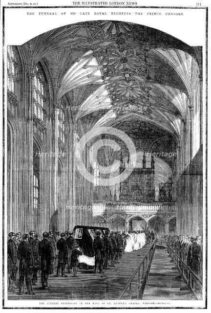 Funeral of Albert (1819-1861), Prince Consort of Queen Victoria, 1861. Artist: Unknown