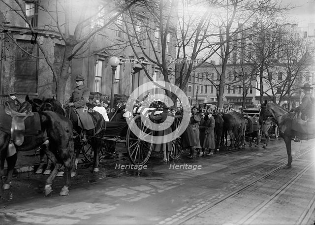 Funeral of Augustus Peabody Gardner, 1918. Creator: Harris & Ewing.