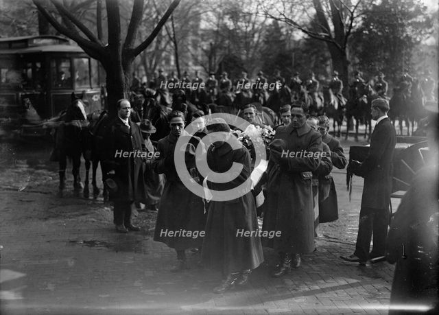 Funeral of Augustus Peabody Gardner, 1918. Creator: Harris & Ewing.