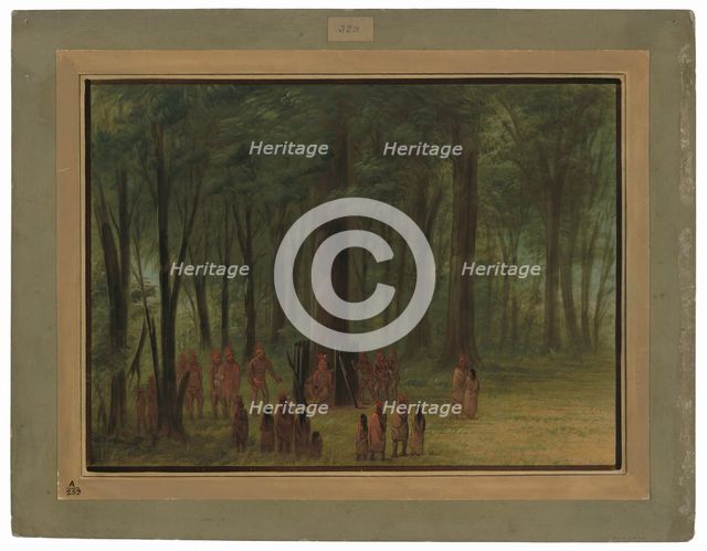 Funeral of Black Hawk - Saukie, 1861/1869. Creator: George Catlin.
