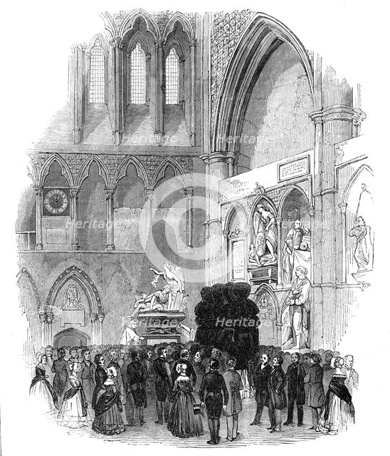 Funeral of Campbell, the Poet, in Westminster Abbey, 3 July 1844.  Creator: Unknown.