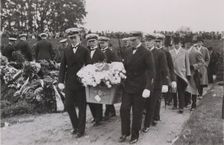 Funeral of Captain Liljeberg and Nils Uttergård, Sweden, 1932. Creator: Otto Ohm