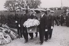 Funeral of Captain Liljeberg and Nils Uttergård, Sweden, 1932. Creator: Otto Ohm