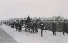 Funeral of Captain Liljeberg and Nils Uttergård, Sweden, 1932. Creator: Otto Ohm