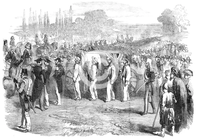 Funeral of Captain Parker, at the Champ des Morts, at Pera, 1854. Creator: Unknown.