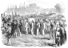Funeral of Captain Parker, at the Champ des Morts, at Pera, 1854. Creator: Unknown