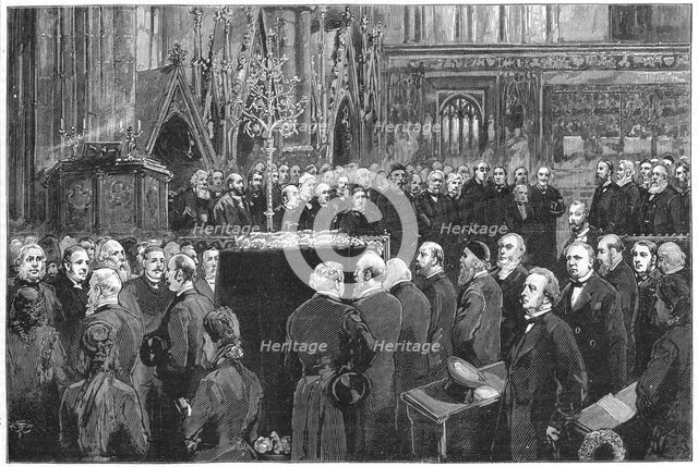 Funeral of Charles Darwin, English naturalist, 1882. Creator: Unknown.