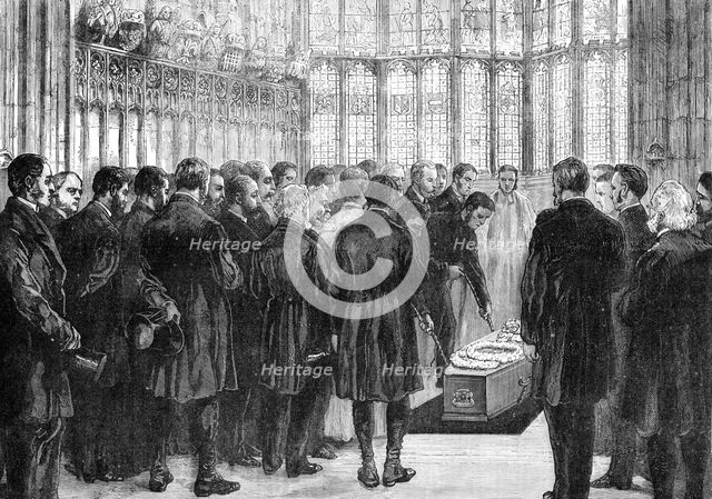 Funeral of Dean Stanley in Henry VII.'s Chapel, Westminster Abbey, 1881. Creator: Unknown.