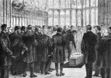 Funeral of Dean Stanley in Henry VII.'s Chapel, Westminster Abbey, 1881. Creator: Unknown
