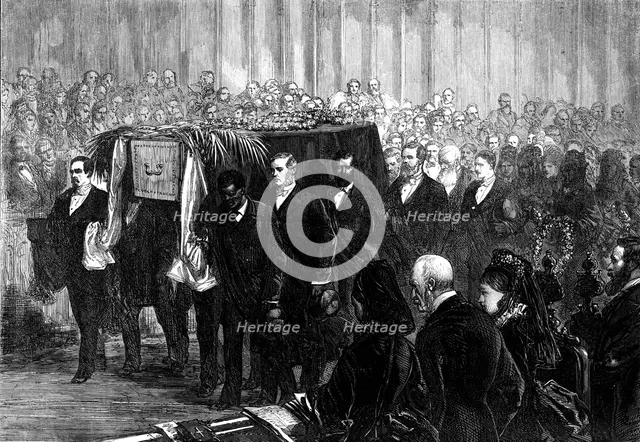 Funeral of Dr. Livingstone in Westminster Abbey, 1874. Creator: Unknown.