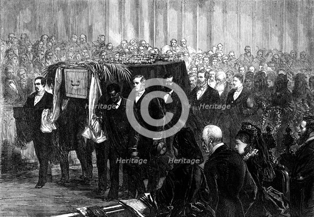 Funeral of Dr. Livingstone in Westminster Abbey, 1874. Creator: Unknown.