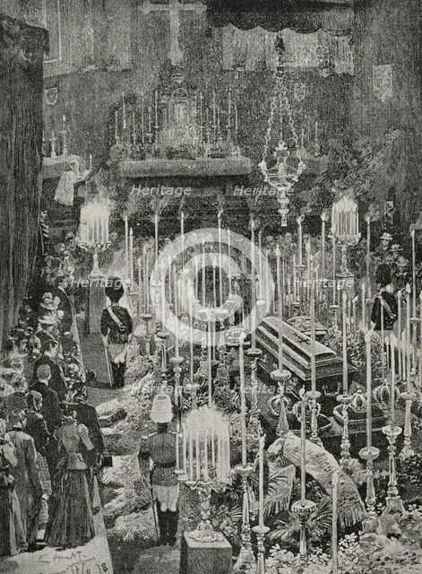 Funeral of Empress Elisabeth (1837-1898), Empress consort of Austria, Vienna, Austria, 1898.  Creator: Unknown.
