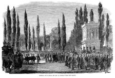 Funeral of Francois Arago, French astronomer, physicist and politician, Paris, 5 October 1853.