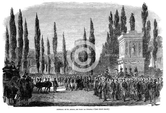 Funeral of Francois Arago, French astronomer, physicist and politician, Paris, 5 October 1853.. Artist: Unknown