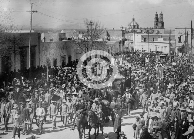 Funeral of Gen. Ganzalez [i.e., Gonzalez], 1914. Creator: Bain News Service.