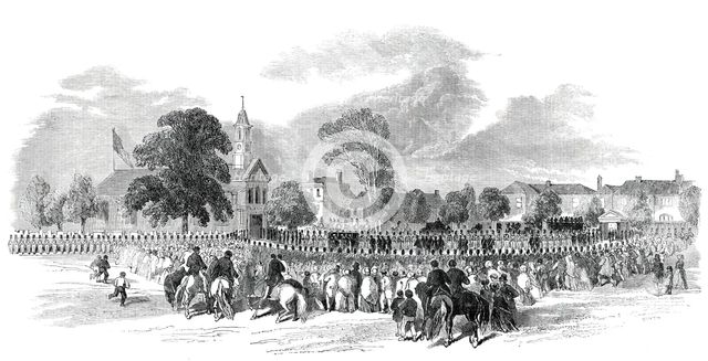 Funeral of His Royal Highness the Duke of Cambridge - the Procession at Kew, 1850. Creator: Smyth.