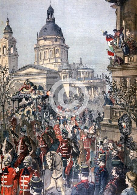 Funeral of Lajos Kossuth, Budapest, 21st March 1894.  Artist: Paul Merwart