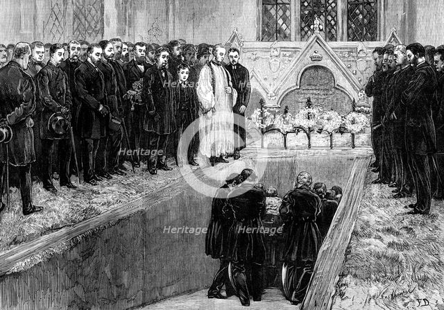 Funeral of Lord Beaconsfield at Hughenden Church, High Wycombe, 1881. Creator: Unknown.