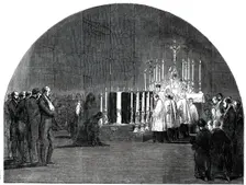 Funeral of Louis-Philippe: the "Chapelle Ardente", at Claremont, 1850. Creator: Smyth