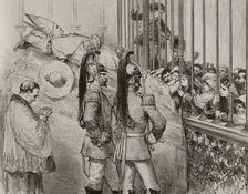 Funeral of Pope Pius IX in Rome, 1878. Creator: Unknown