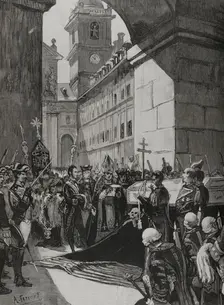Funeral of Queen Mercedes, María de las Mercedes of Orleans (1860-1878), June 28, 1878. Creator: Bernardo Rico