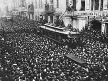 Funeral of Rabbi Elias Haim Meisel, Lodz, Poland, 1912. Creator: Unknown