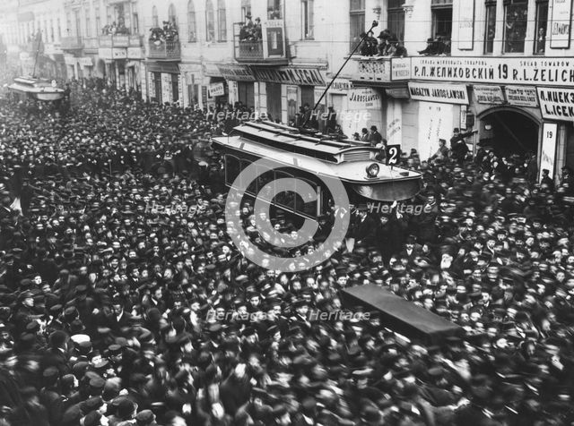 Funeral of Rabbi Elias Haim Meisel, Lodz, Poland, 1912. Creator: Unknown.