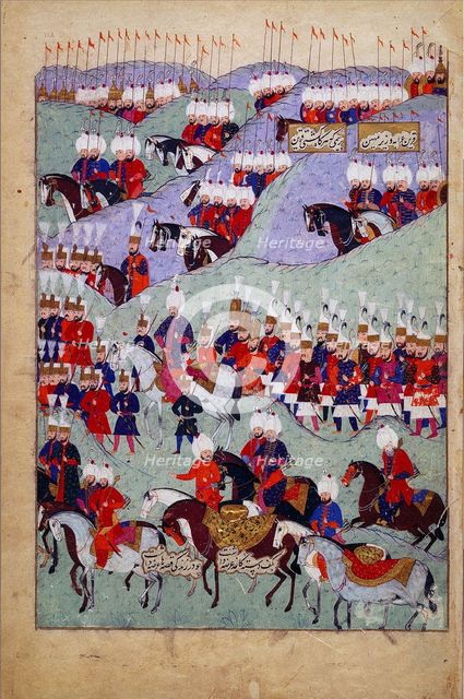 Funeral of Sultan Suleyman the Magnificent. (History of Sultan Suleyman), 1579. Artist: Anonymous  