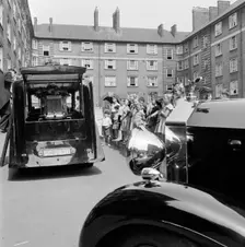 Funeral on a council estate, London, 1960-1965. Artist: John Gay