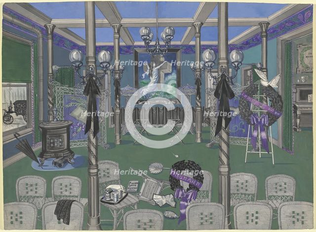 Funeral Parlor, 1895-1920, c. 1947. Creator: Perkins Harnly.