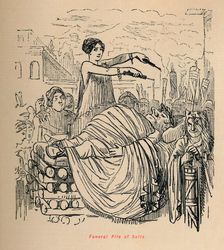 Funeral Pile of Sulla 1852. Artist: John Leech