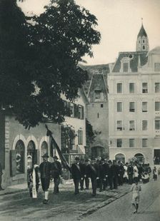 Funeral procession, Merano, South Tyrol, Italy, 1927. Artist: Eugen Poppel