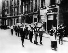 Funeral procession of members of the French Resistance, Paris, 1944