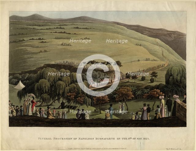 Funeral procession of Napoleon Bonaparte on the 9th of May, 1821, 1828. Artist: Anonymous  