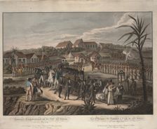 Funeral procession of Napoleon Bonaparte on St. Helena, 1821. Artist: Rugendas, Johann Lorenz, the Younger (1775-1826)