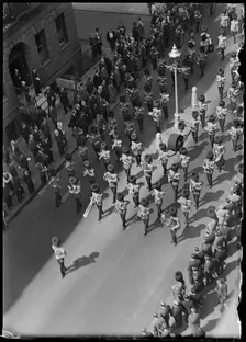 Funeral procession of a serviceman awarded the Victoria Cross, London, early 1930s. Creator: Charles William Prickett