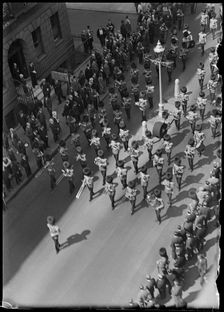 Funeral procession of a serviceman awarded the Victoria Cross, London, early 1930s. Creator: Charles William Prickett