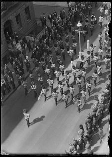 Funeral procession of a serviceman awarded the Victoria Cross, London, early 1930s. Creator: Charles William Prickett