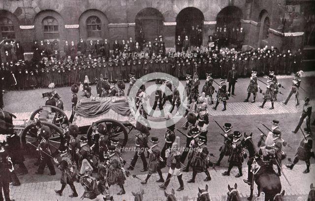 Funeral procession of King Edward VII, Whitehall, London, 20 May 1910.  Creator: Unknown.
