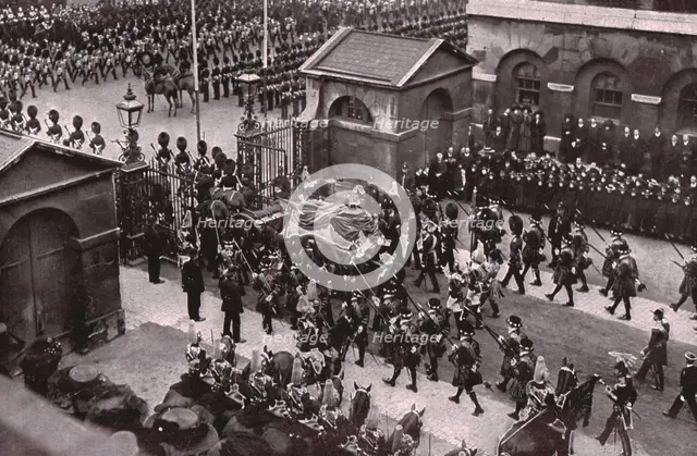 Funeral procession of King Edward VII, Whitehall, London, 20 May 1910.  Creator: Unknown.