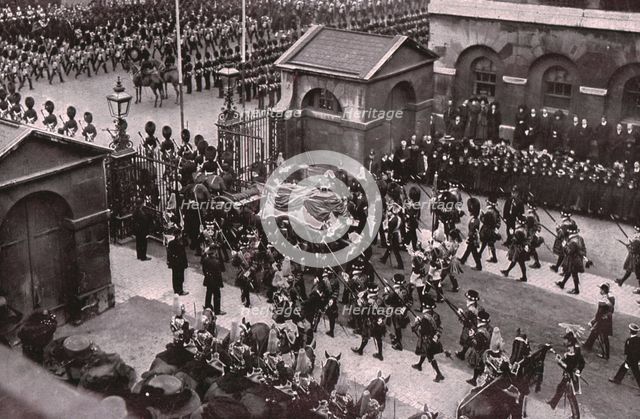 Funeral procession of King Edward VII, Whitehall, London, 20 May 1910.  Creator: Unknown.