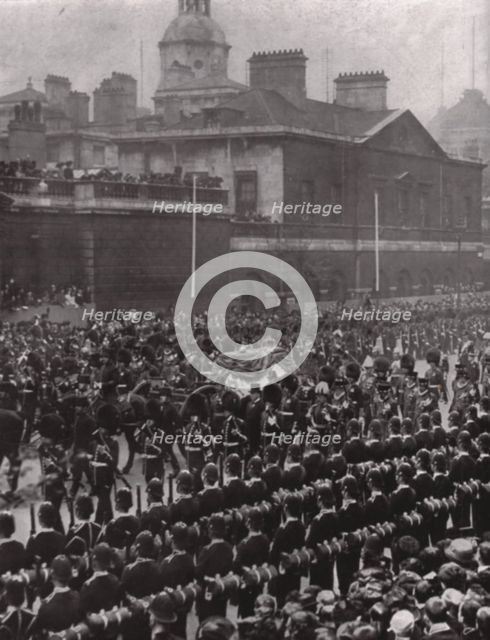 Funeral procession of King Edward VII, Whitehall, London, 20 May 1910.  Creator: Unknown.