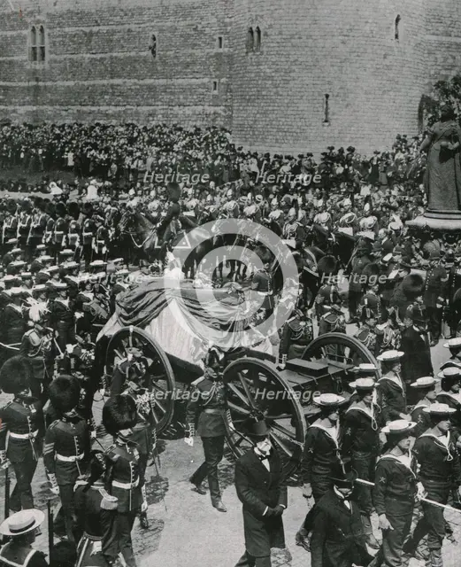 Funeral procession of King Edward VII, Windsor, 20 May 1910.  Creator: Unknown.