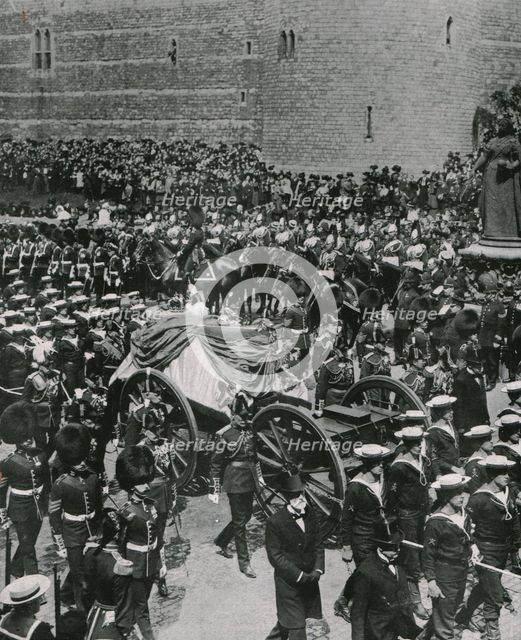 Funeral procession of King Edward VII, Windsor, 20 May 1910.  Creator: Unknown.