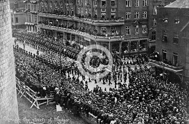 Funeral procession of King Edward VII, Windsor, Berkshire, 1910. Artist: Unknown