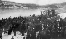 Funeral procession: Farewell to V.M. Kruchiny on his last journey, 1917-1923. Creator: Unknown