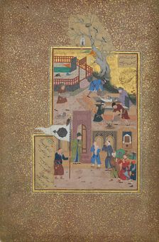 Funeral Procession, Folio 35r from a Mantiq al-tair (Language of the Birds), A.H. 892/ A.D. 1487. Creator: Ali Mashhadi
